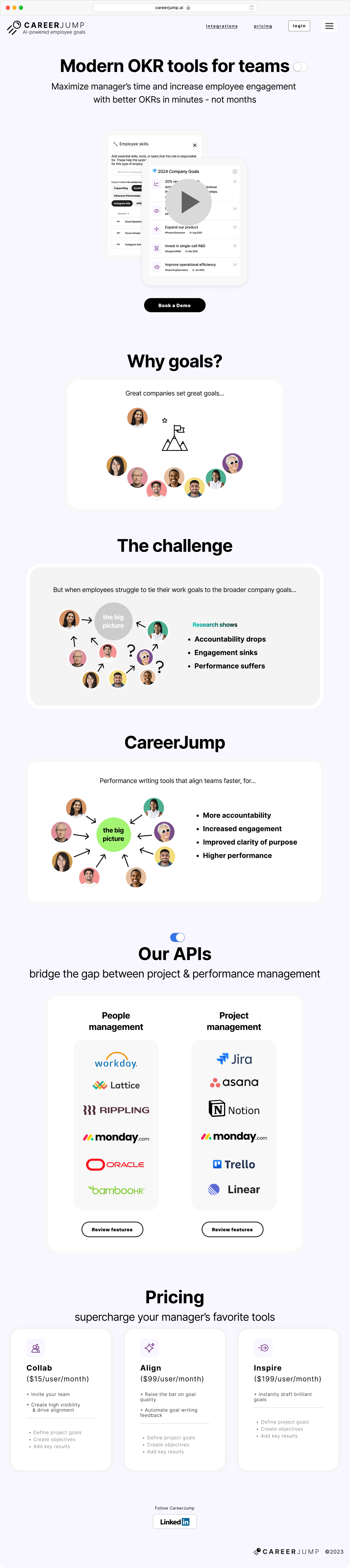 CareerJump landing page prototype